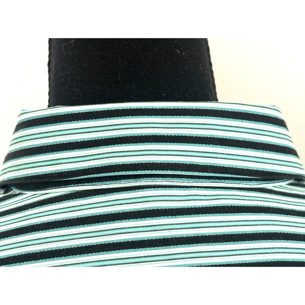 Foxcroft Women's Button Down Striped Longsleeve Blouse Green Black Size‎ (10P) - Picture 10 of 16